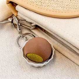 跨境热卖迪拜软糯曲奇点击器钥匙扣食物系列背包挂件个性吊饰仿真