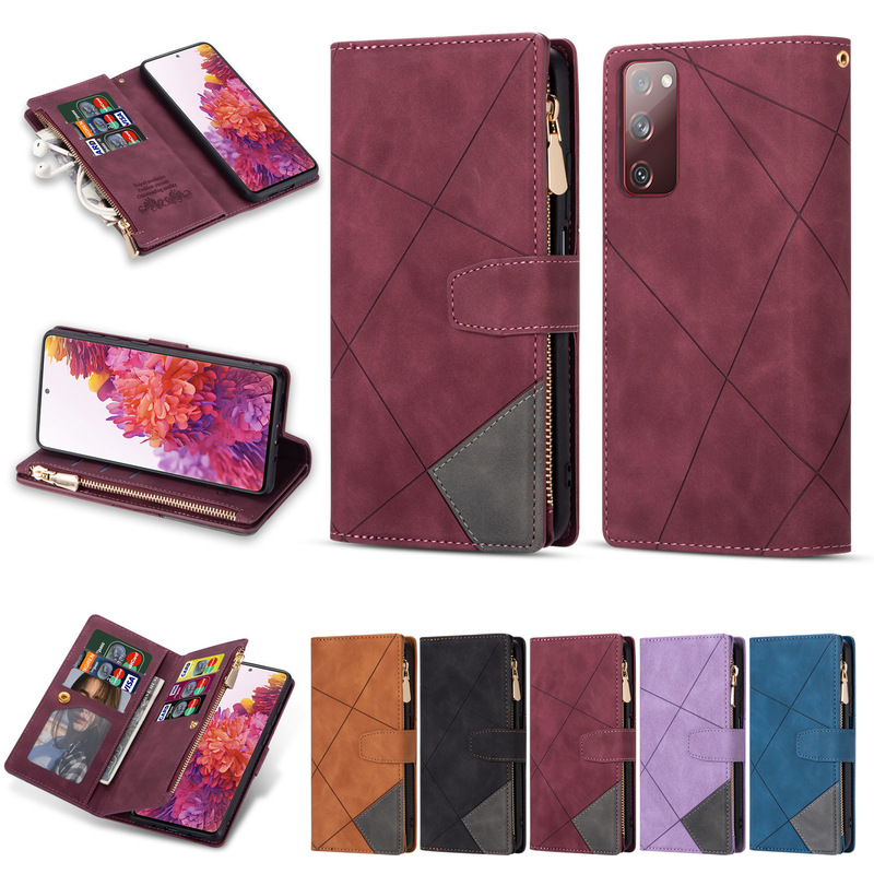 Suitable for Samsung S26Ultra Line-Stitched Multi-Card Phone Case A56 Card-Inserting Zipper Leather Case Wallet Protective Cover Suitable for Samsung S26Ultra Line-Stitched Multi-Card Phone Case A56 Card-Inserting Zipper Leather Case Wallet Protective Cover