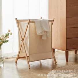 现货木质脏衣篮卧室床边脏衣收纳筐可折叠卫生间洗衣篮装饰脏衣篓
