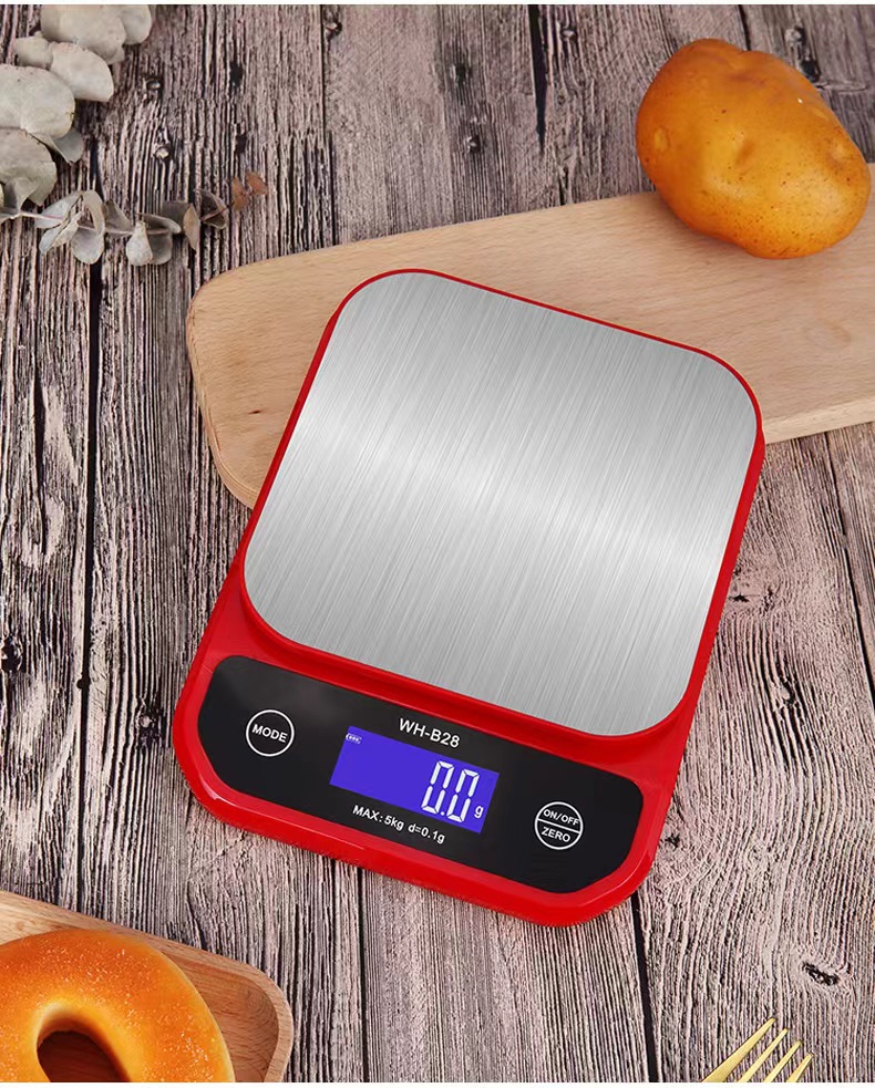 2024 escala de cocina eléctrica de carga a prueba de agua 10kg / 1g escala de cocina eléctrica