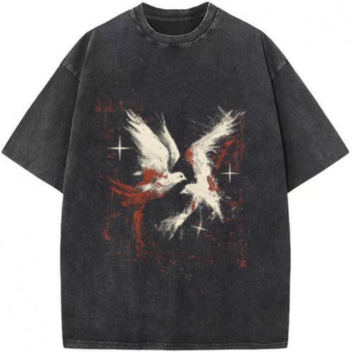 Washed 230g cotton Y2K Tops Summer Casual Tee Streewear Harajuku T