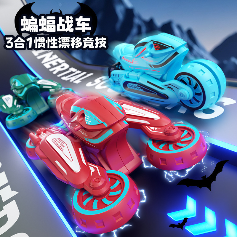 Inertial Driving Stunt Batmobile Kidsren's Toys 3-6 Years Old Deformation Off-Road Motorcycle Model Toys Wholesale