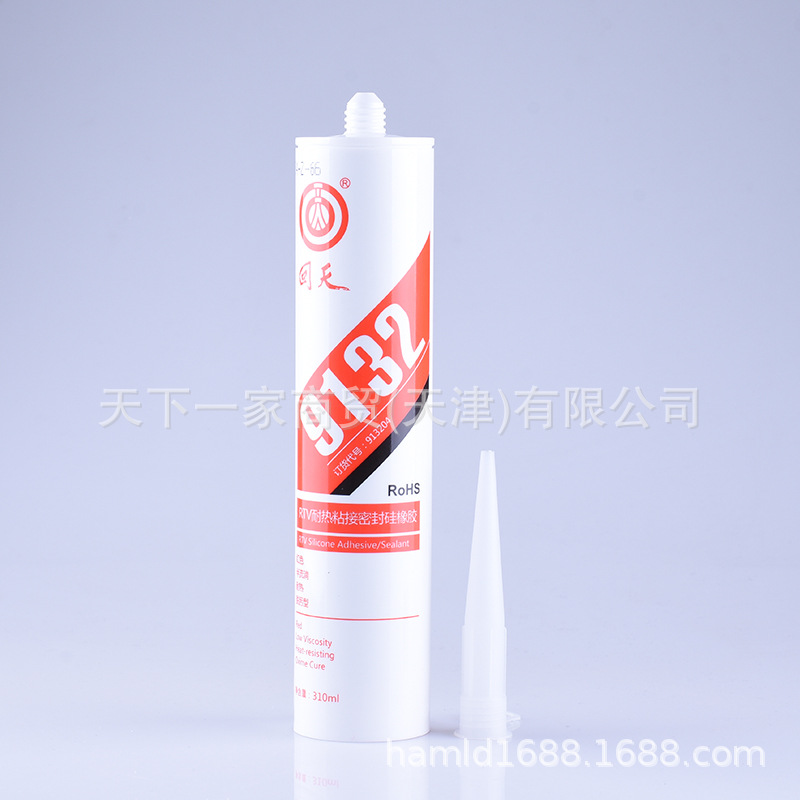 回天HT903回天9132回天半流淌高温红胶 高温硅橡胶密封胶310ml