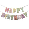 Cross -border Macaron Birthday Pulling Banner, Kinmmar Happy Birthday Birthday Happy Birthday Space Spot Spot, wholesale