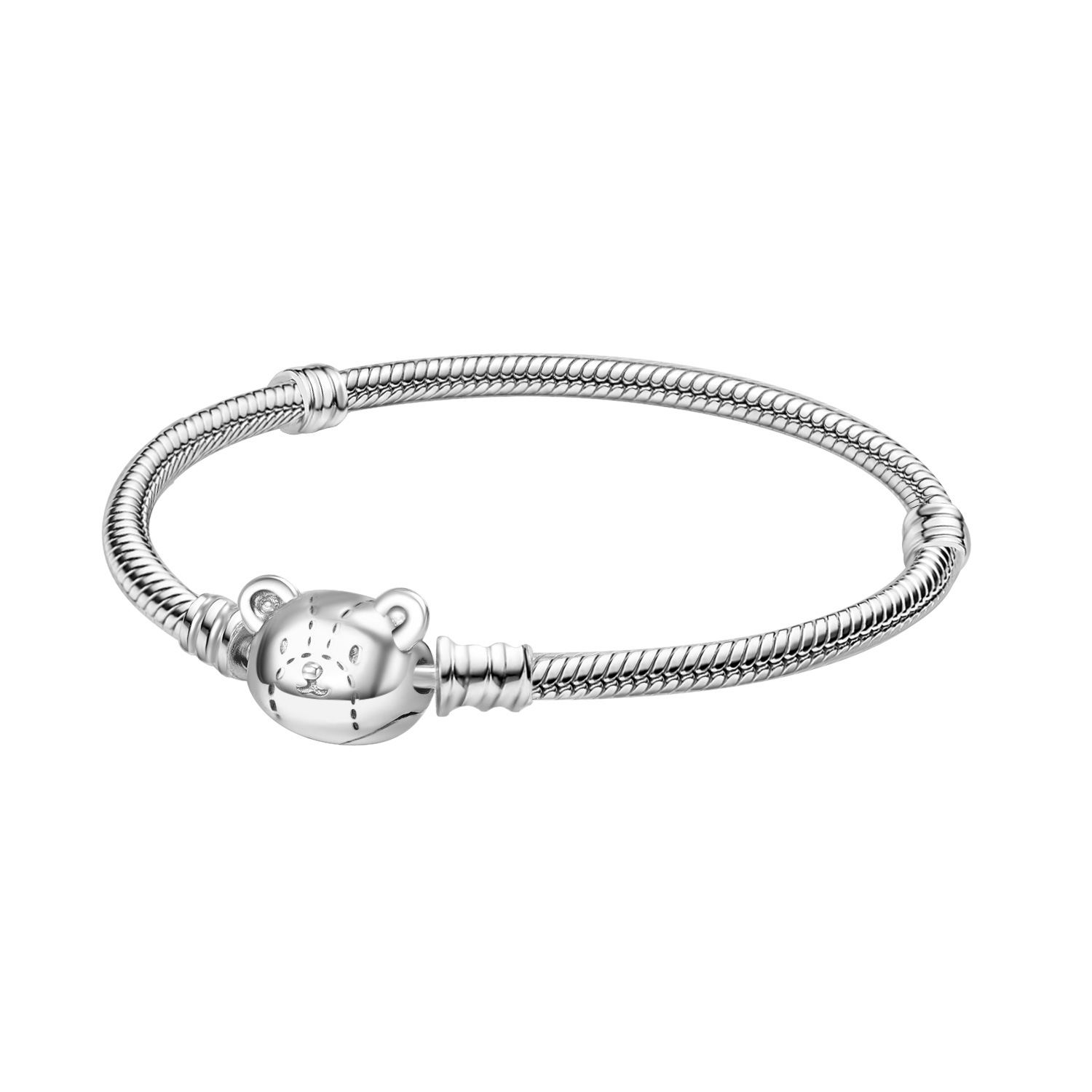 Pulsera de plata 925 con diseño de gato KT de Panjiapeng, estilo coreano, accesorios de joyería con diseño de oso vietnamita para mujer