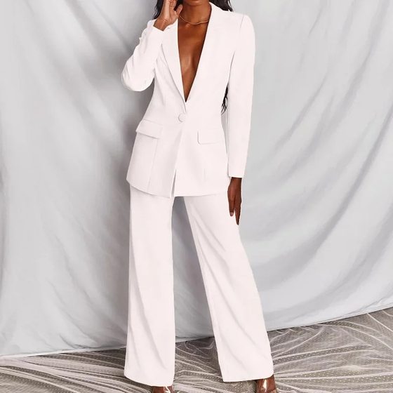 2024 Overseas Hot Selling European and American Amazon New Women's Fashion Professional Suit Casual suit Suit Two-Piece Set