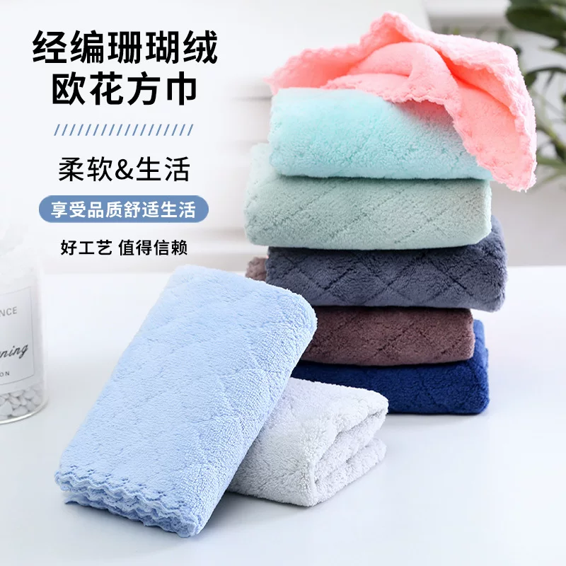 Коралловый мягкий платок, детское полотенце, 30×30 см