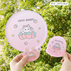 Cute folding reflector, cartoon air fan for elementary school students, small round fan, wholesale