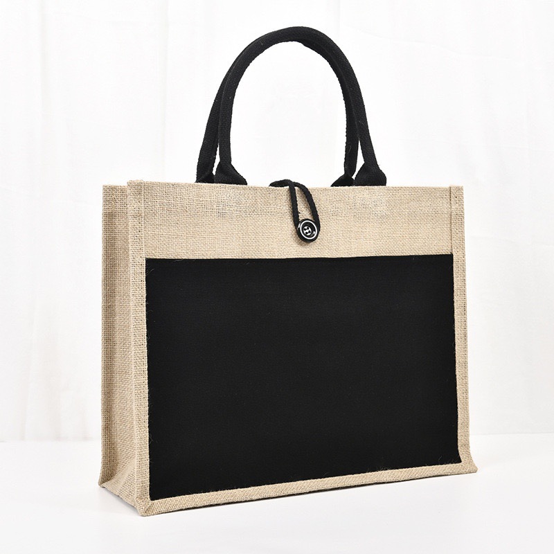 Bolsa de lino no impresa Bolsa De yute personalizado buen producto DIY pintado a mano bolsa de lino de algodón bolsa de regalo portátil al por mayor