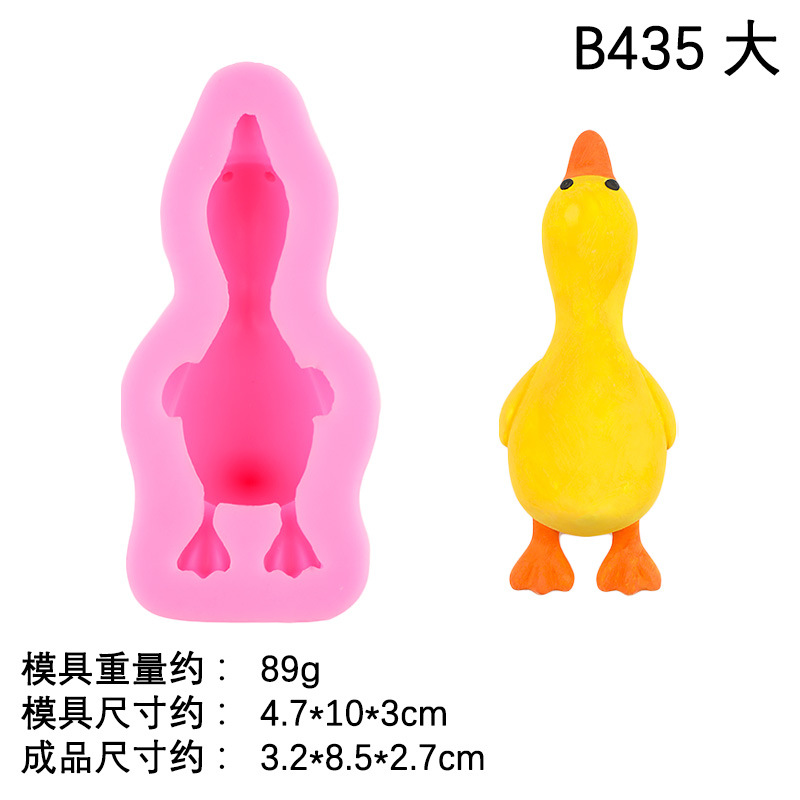 Serie de dibujos animados de bricolaje, molde de silicona para pellizcar pato, molde de horneado de pastel de postre de chocolate, molde de yeso