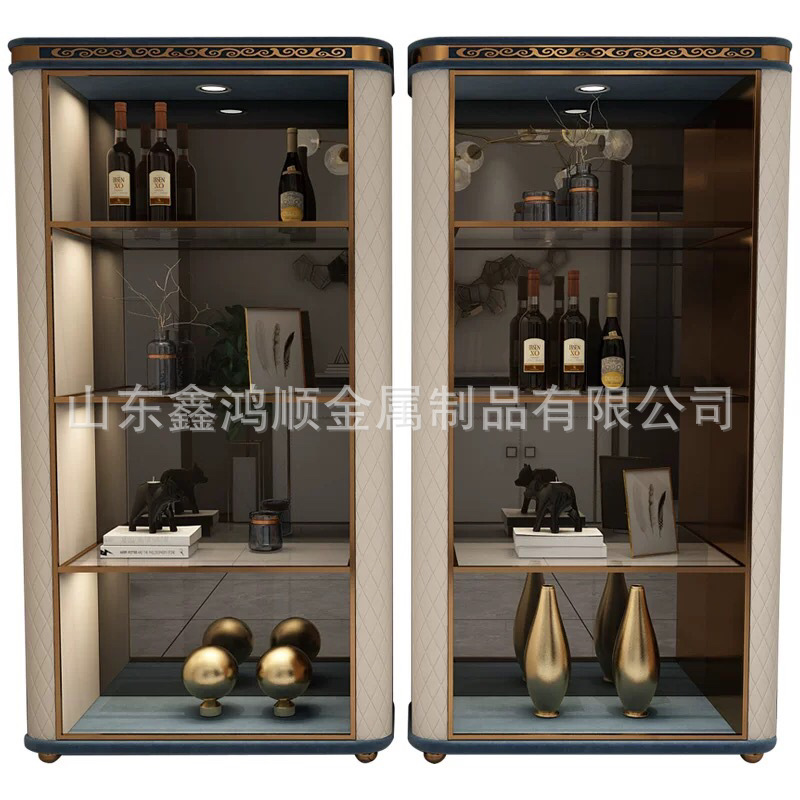 陈列红酒装饰展示架 不锈钢酒柜恒温家用金属酒架 来图制作