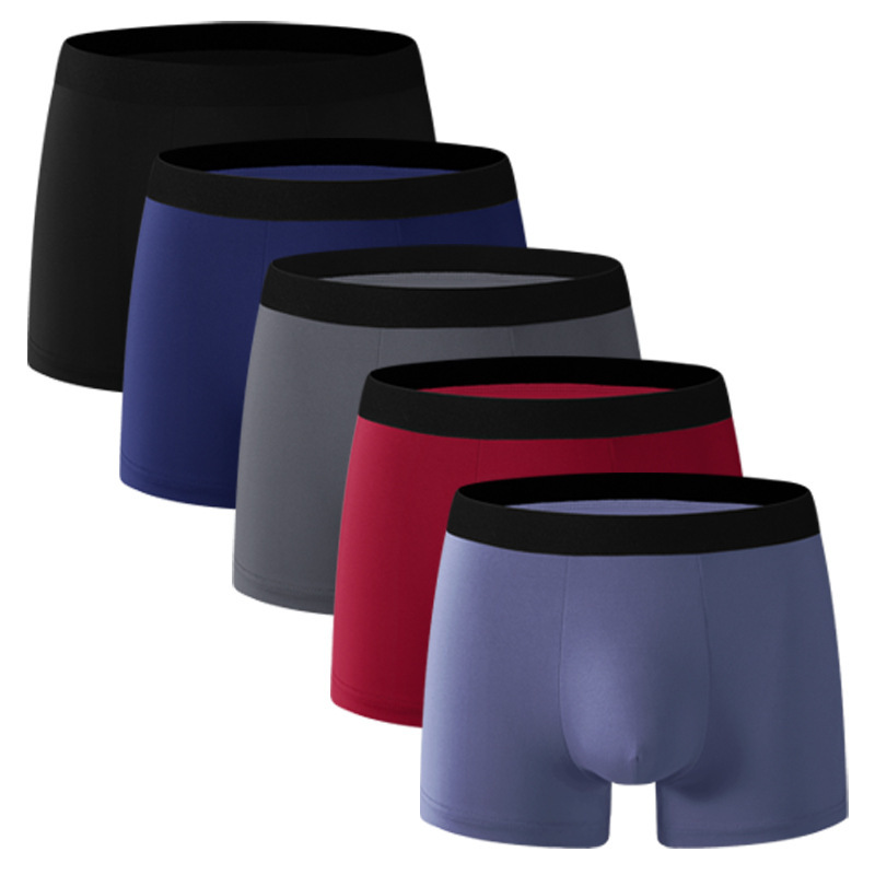 High-Elasticity Men's Underwear, Men's Boxer Shorts, Men's Sports European and American Sizes, Foreign Trade Boxer Briefs Tk Amazon