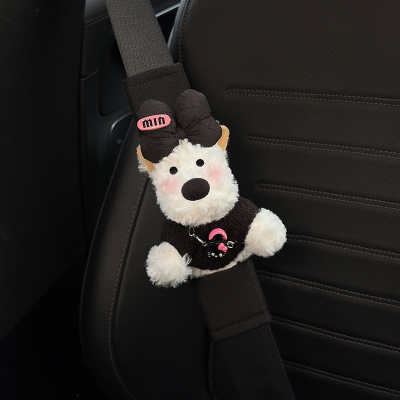 2026 New West Highland Car Seatbelt Shoulder Pads Cute Car Interior Accessories Seatbelt Decorations Pair