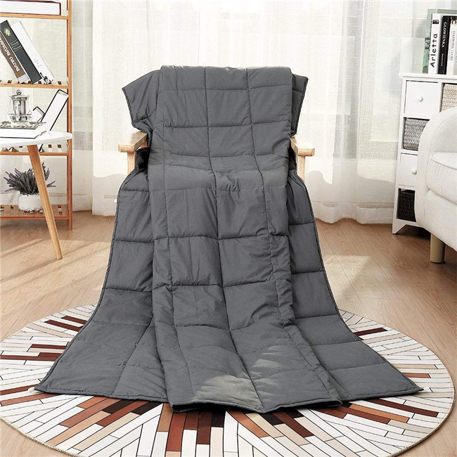 Suministro directo de fábrica, manta de gravedad de color sólido, relleno de cuentas de vidrio, blanco suave