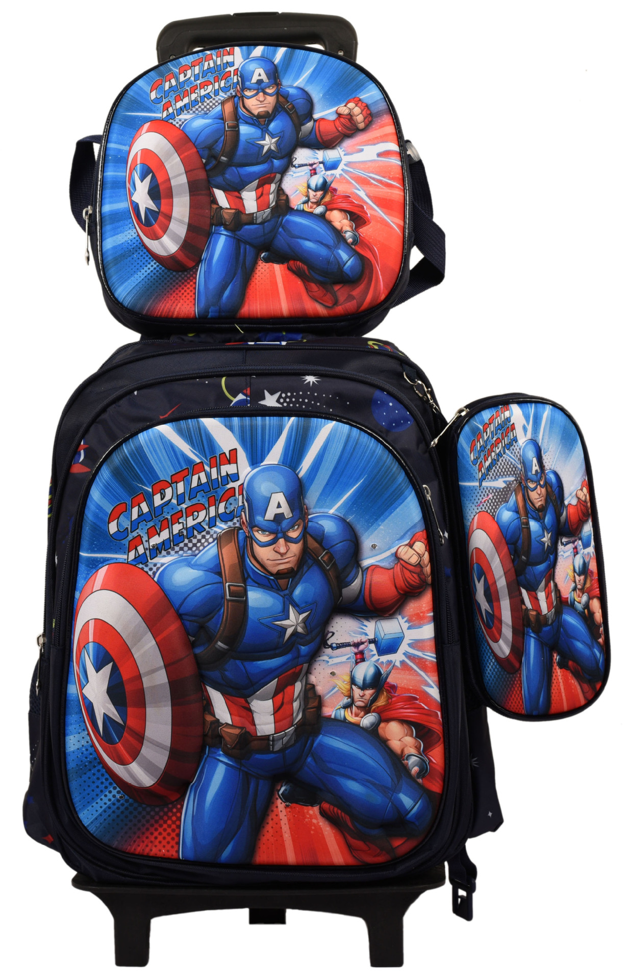 Mochila escolar fábrica 3D traje de tres piezas Shaodong escuela primaria al por mayor mochila de tres piezas de hombro de dibujos animados con protección de la columna