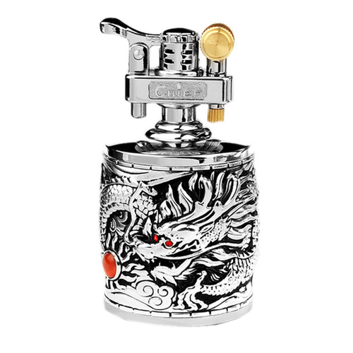 chief leader candlestick kerosene lighter nostalgic retro male personality creative auspicious cloud flying dragon grinding wheel lighter