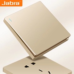 Home Wall Switch Outlet 86 Type Gold Five-Outlet Socket with Double Control Switch Air Conditioner 16A USB Socket Panel