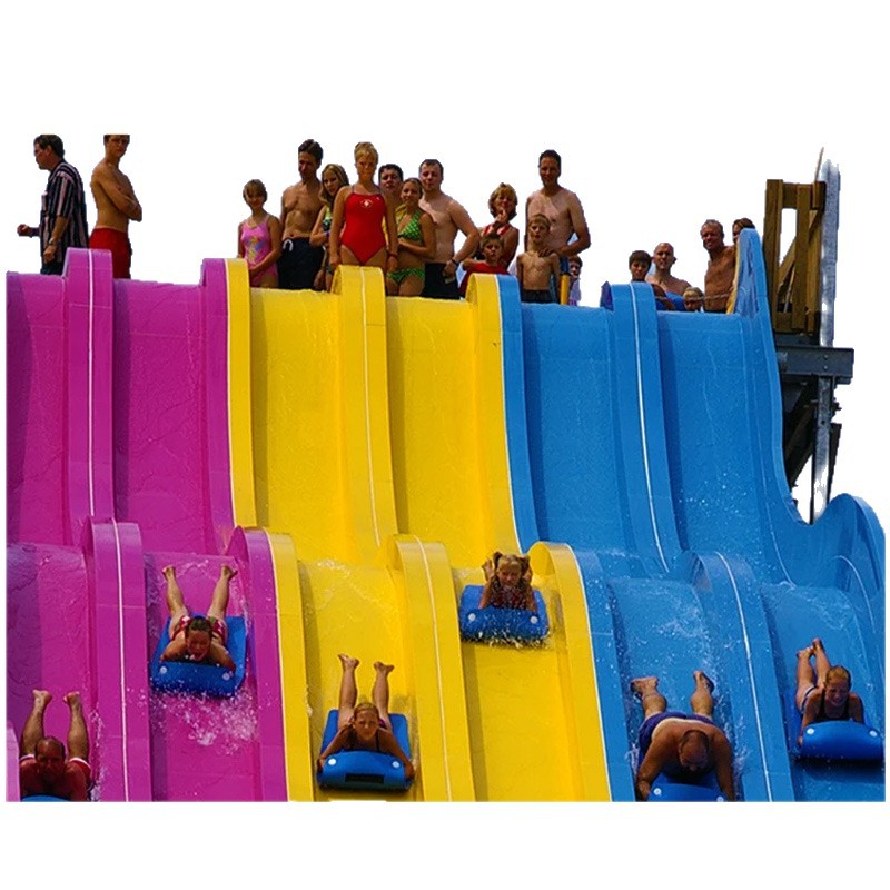 Diapositiva de alta velocidad del Parque Acuático del tobogán acuático del punto escénico del viaje literario del arco iris del equipo de la diversión del agua FRP image 6