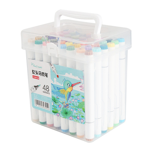 Water-based soft-head marker Touchmark double-head anime kindergarten student hand-painted gift box marker pen set