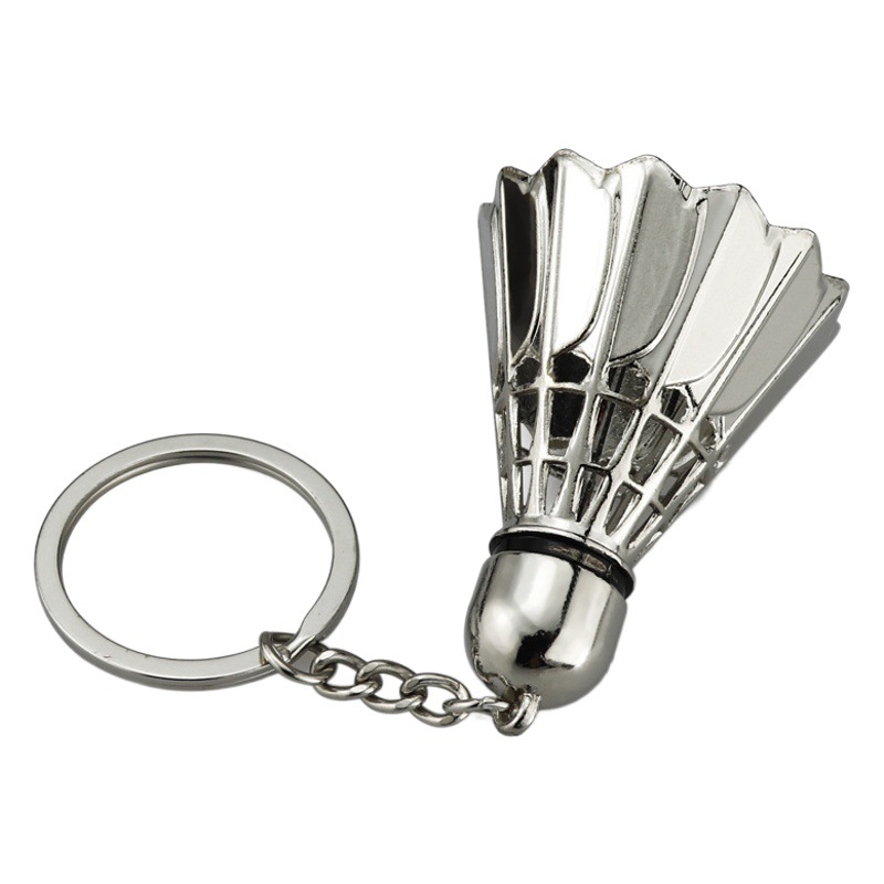 Simulación creativa tridimensional bádminton llavero raqueta de tenis deportes llavero mesa de tenis clave colgante pequeño regalo