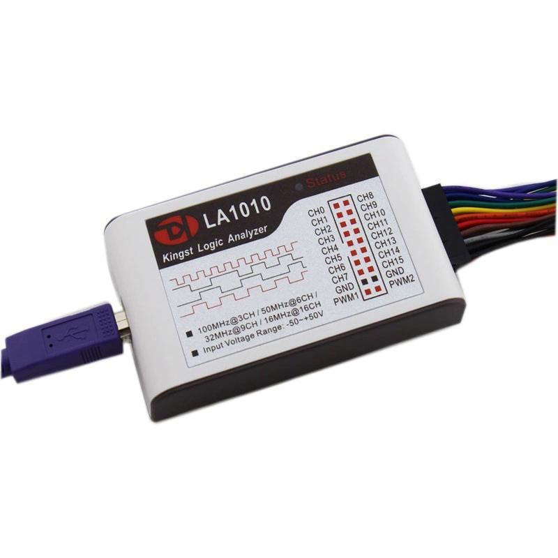 Логический анализатор Kingst Частота дискретизации 100 м 16-канальный Регулируемый пороговый выход ШИМ X2 портативный