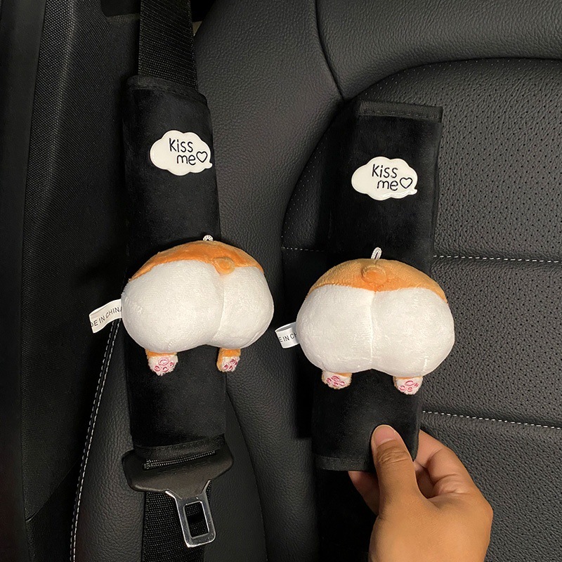 Cartoon Cute Cloud Car Seatbelt Shoulder Pad Panda Short Style Car Seatbelt Decoration Wholesale