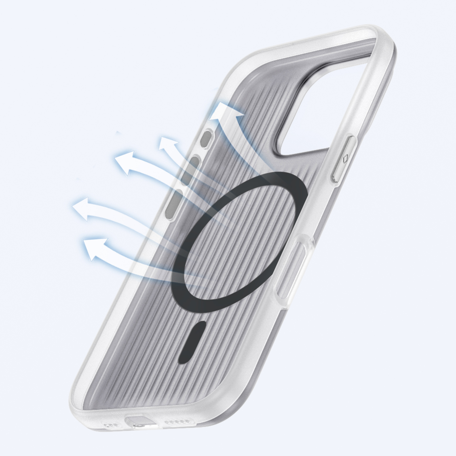 Aplicable a Apple 16promax Case de teléfono magnético 16pro Case de teléfono celular corrugado