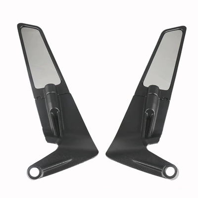 Motorcycle modified rearview mirror adjustable rearview mirror invisible wing general Kawasaki/Yamaha/Suzuki blade mirror (Motorcycle rearview mirror) - white-lenses