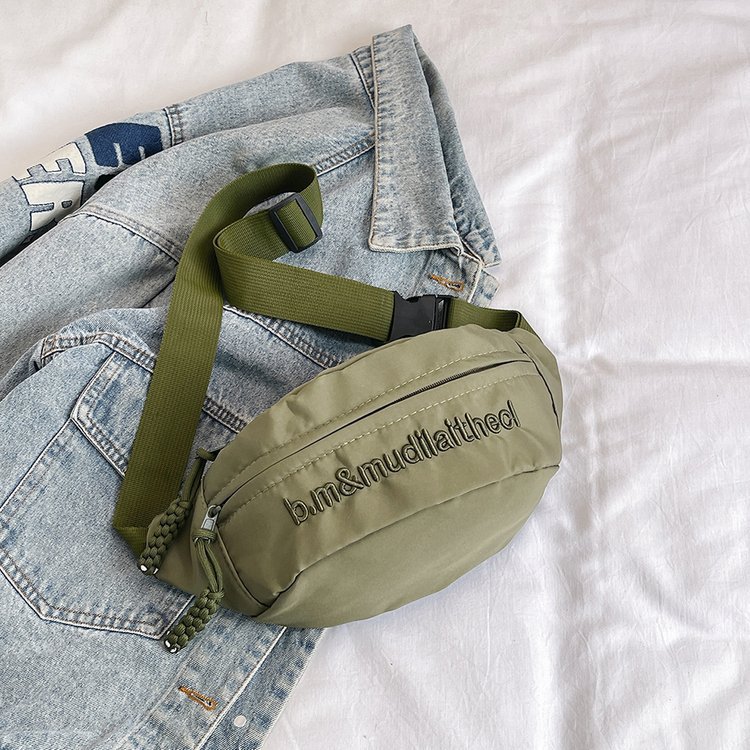 Factory Wholesale Waist Bag for Men, Trendy Korean Style Casual Crossbody Bag, Unisex Sports Phone Bag, Large Capacity Travel Chest Bag