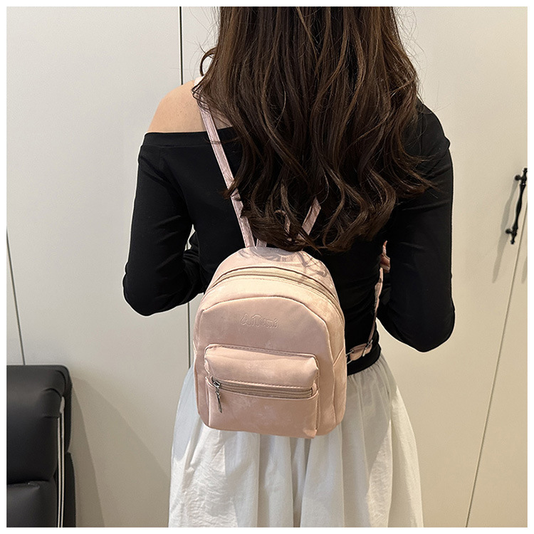 New Women's Bag Campus Style Fashionable Exquisite Simple Mini Backpack Versatile Class Commuting Outing Travel Backpack