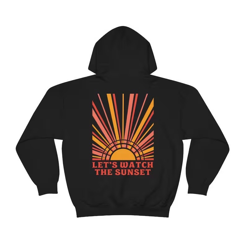 Nouveau sweat à capuche pour femme : collection mode Let's Watch The Sunset_voghion.com