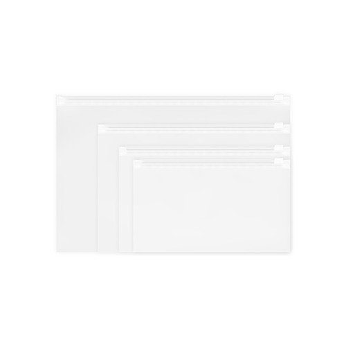 Wholesale horizontal cpe transparent clothing packaging bag, thickened underwear and socks storage ziplock bag, frosted zipper bag