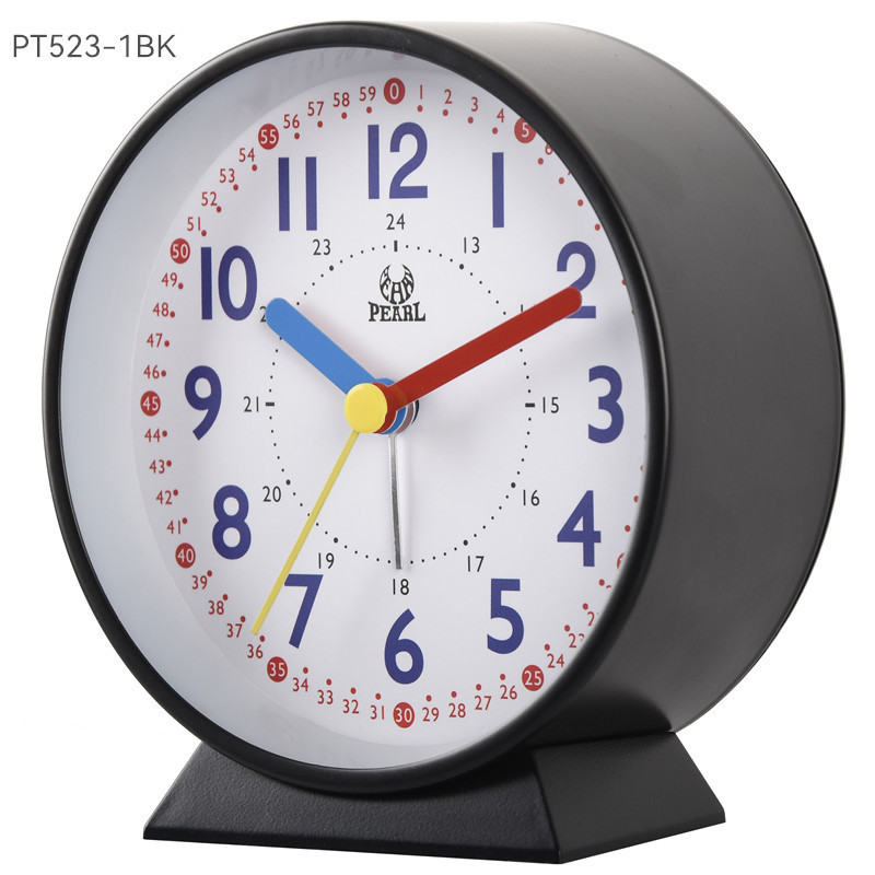 Children's alarm clock round clock color digital bedside clock 24-hour scale clock face luminous mute