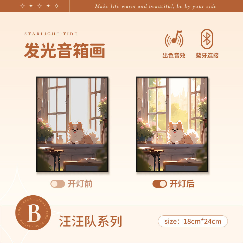 梵芸照明音響画総集家庭装飾品プレゼントデスクトップ装飾品bluetoothリチウム電池音響画|undefined