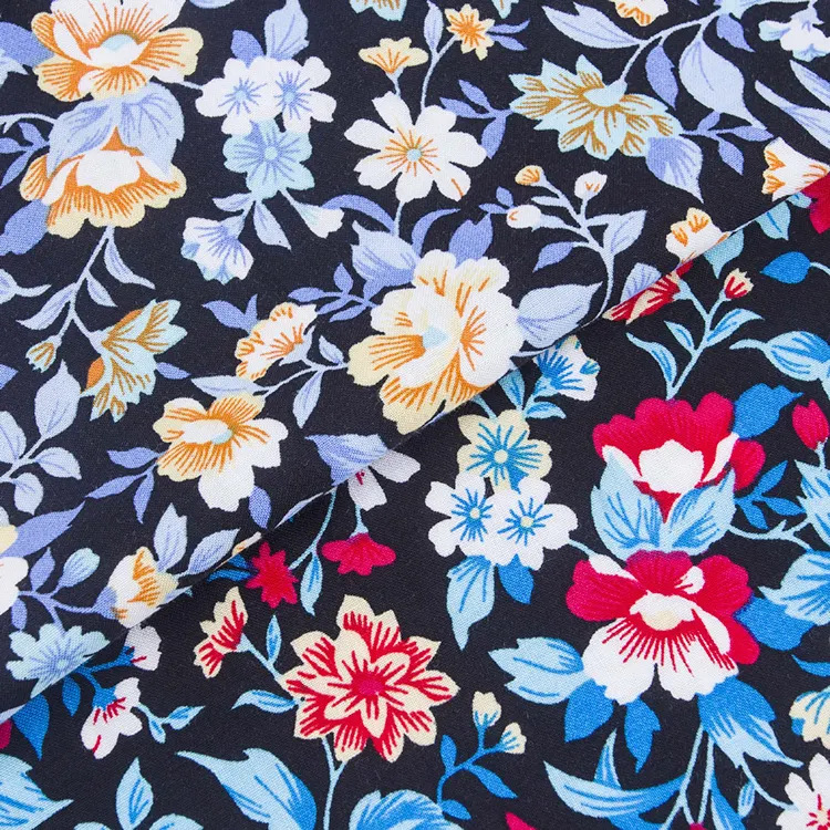 Pakistán al por mayor 30s * 30s flor tropical impresión 100% tela de rayon