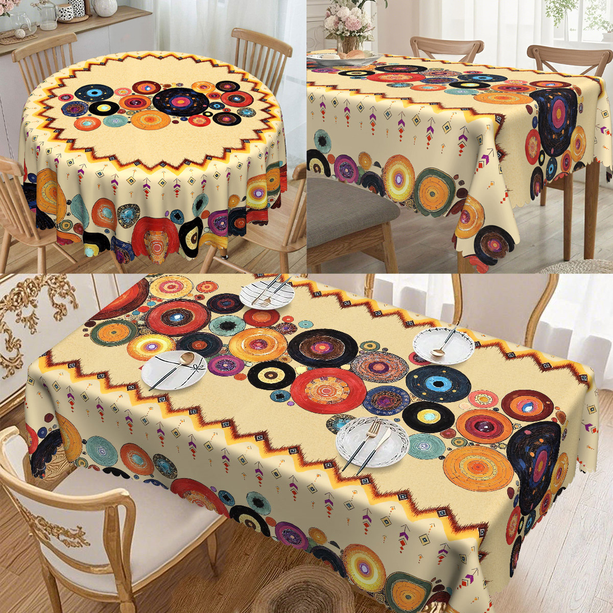 Comercio extranjero transfronterizo tela de mesa bohemia retrógrada tema de granja estilo marroquí, estilo nacional tela de mesa