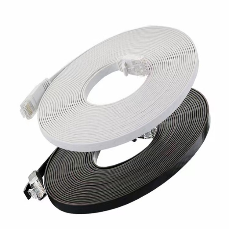 In-Stock Flat Cat6E Computer Patch Cable Gigabit Category 6 Network Cable Super Category 6 Router Extension Cable Twisted Pair
