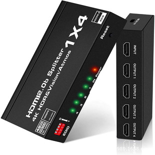 Industrial Grade HDMI Splitter 1 in 4 Out 4K Hd 60Hz One in Four Monitoring Computer Tv Video Splitter