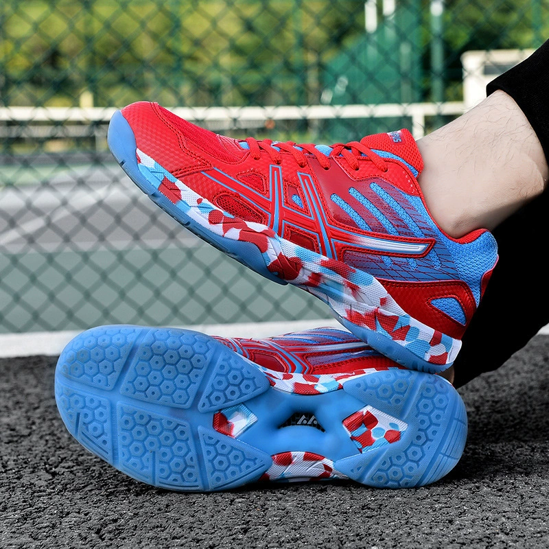 Новые яркие цветовые кроссовки для бадминтона power pad feathers shoes grinding training shoes Student sports shoes one piece