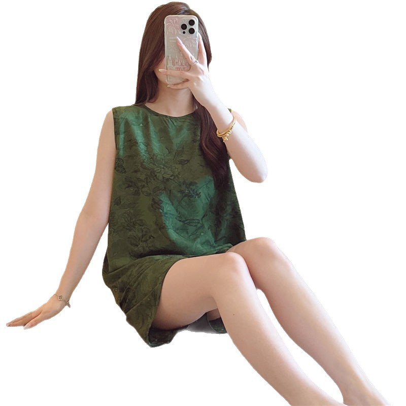 Nuevo pijama de verano de las mujeres de algodón fino de seda lindo de dibujos animados sexy estilo coreano más tamaño traje de dos piezas desgaste del hogar de verano