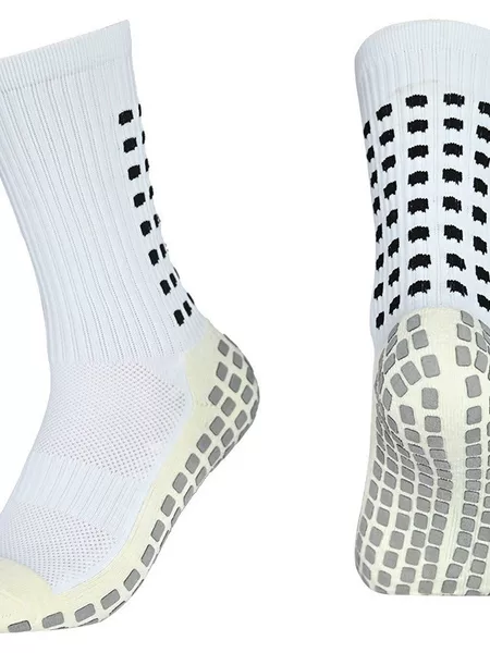 Flocked Dotted Socks, Sweat-Absorbent, Non-Slip, Breathable Nylon Football Socks, Thickeneded Towel Bottom Adult Football Socks