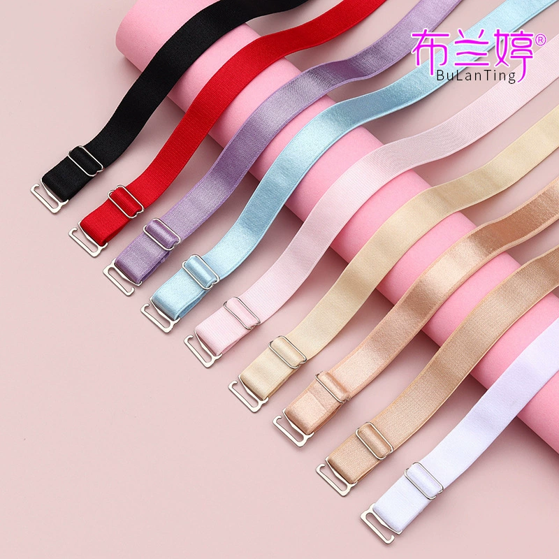 Плечевой ремень для бюстгальтера Нержавеющая сталь 89 Петля Тканевый ремешок Регулируемый воротник Плечевой ремень Высокоэластичный нижнее белье ярких цветов Эластичный ремешок на спине