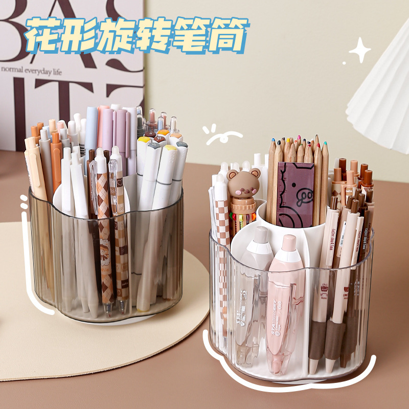 El valor facial alto es de 360 grados, el cilindro de la pluma giratorio, el escritorio multifuncional, la Caja de almacenamiento de gran capacidad, la papelería estudiantil y el estante de la pluma.