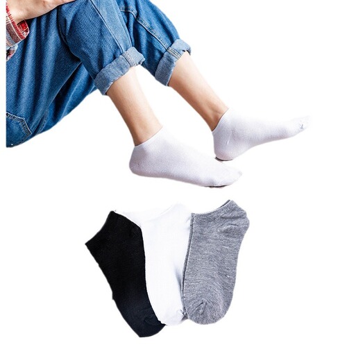Men's mid-tube cotton socks, black and white gray socks, spring and autumn supply wholesale, men's socks, women's socks, Zhuji socks wholesale