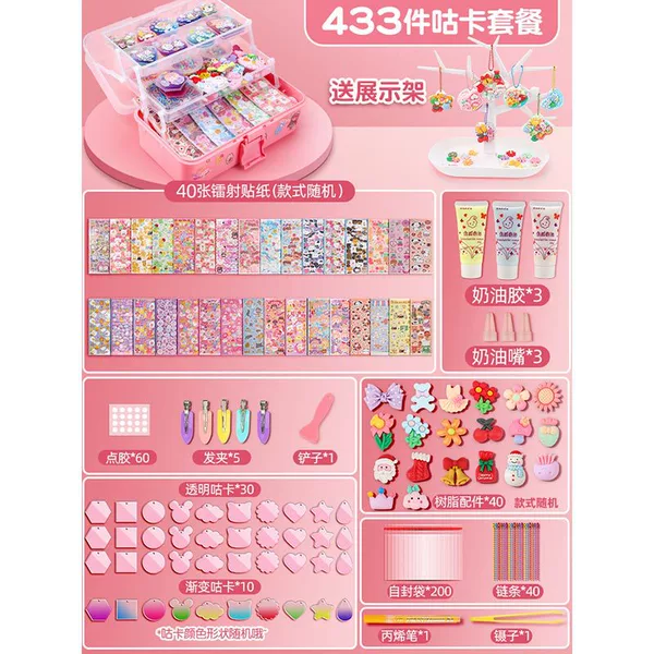 Cream hairgrip, set, 433 pieces