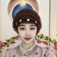Четыре сезона, кружевная шляпа с цветком и стразами, ленивая шляпа от морщин, молодежная шляпа Баотоу, шляпа-парик, домашняя шляпа с белыми волосами