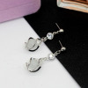 Silver needle, fashionable universal earrings, silver 925 sample, internet celebrity, simple and elegant design