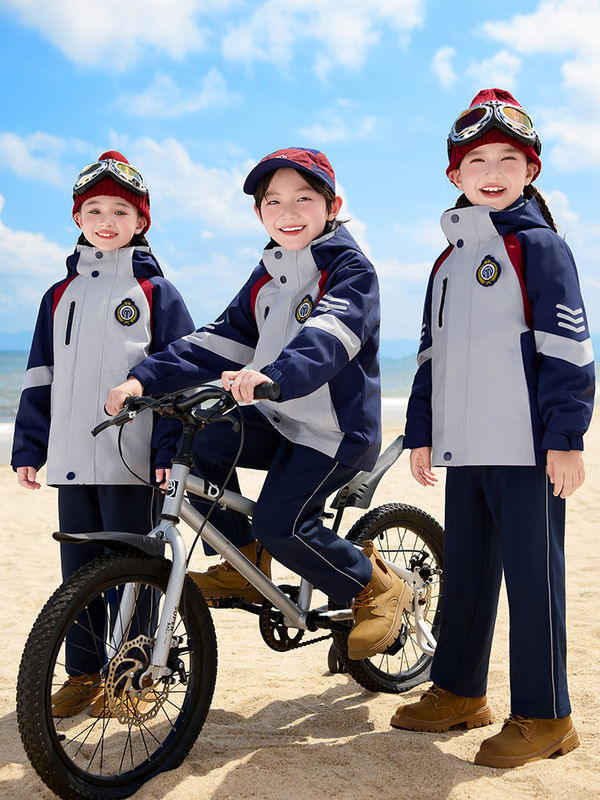 2025新款中小学生校服防寒冲锋衣可脱卸三件套幼儿园园服秋冬班服|undefined