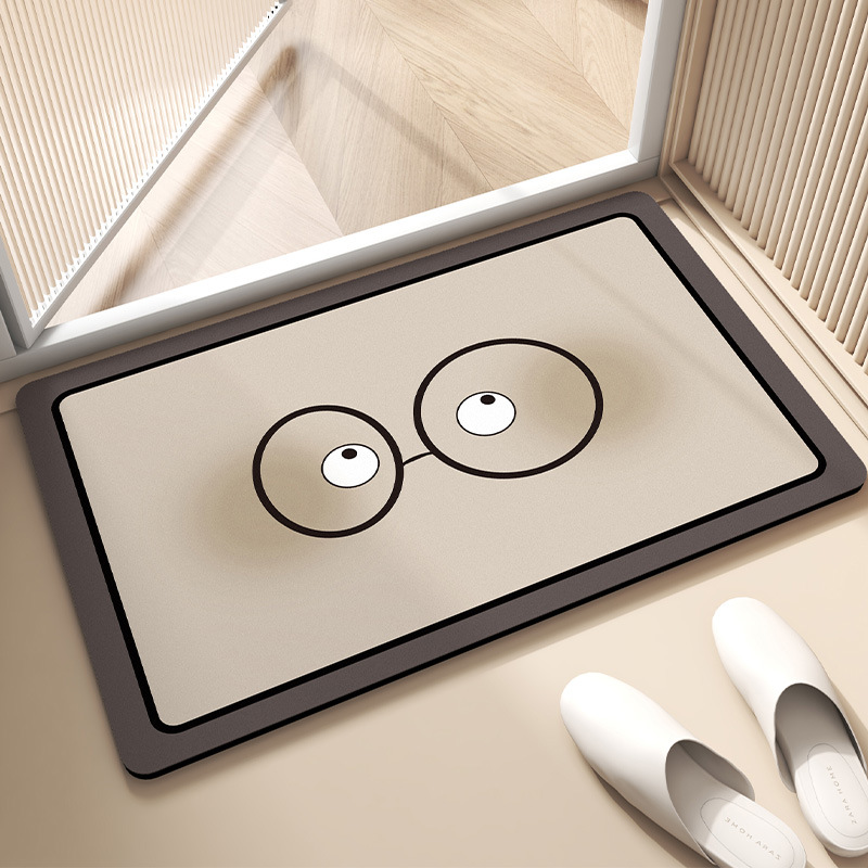 Baño de barro de diatomeas alfombra de suelo de secado rápido inodoro puerta de inodoro absorción de agua alfombra antideslizante inodoro alfombra de caída