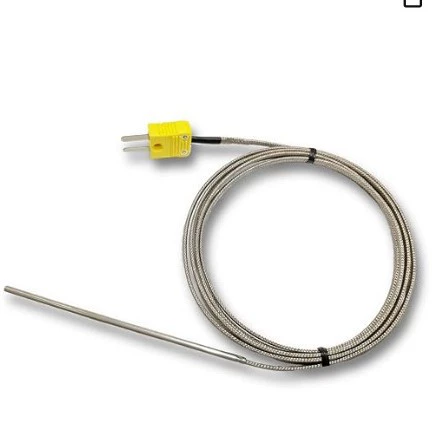 Термопара типа K желтая вилка Термопара зонд термопара экранированный провод стекловолокно компенсационный провод